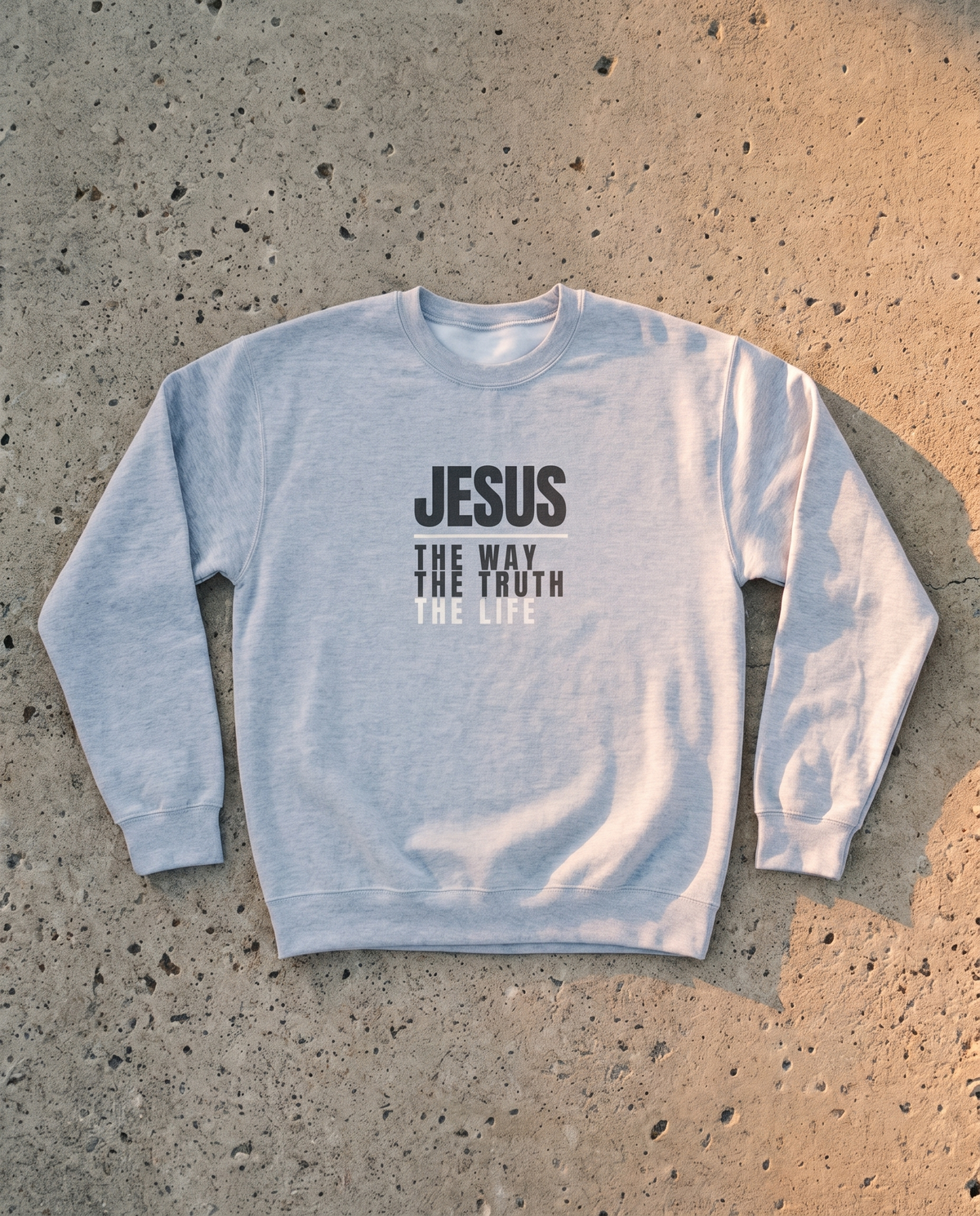 Jesus Crewneck Sweater — White Print