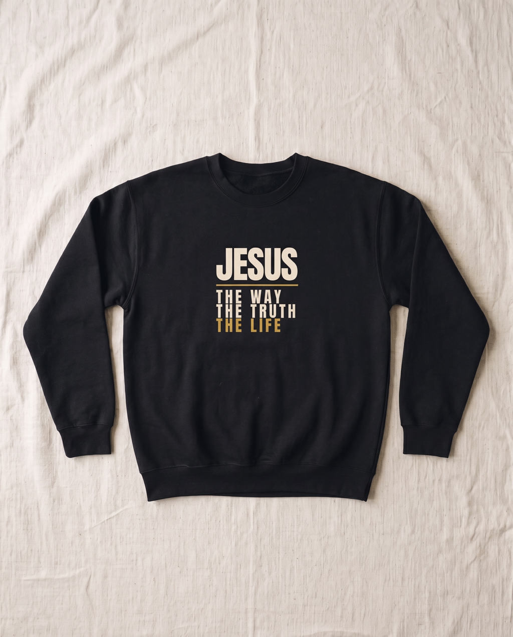 Jesus Crewneck Sweater — Gold Print