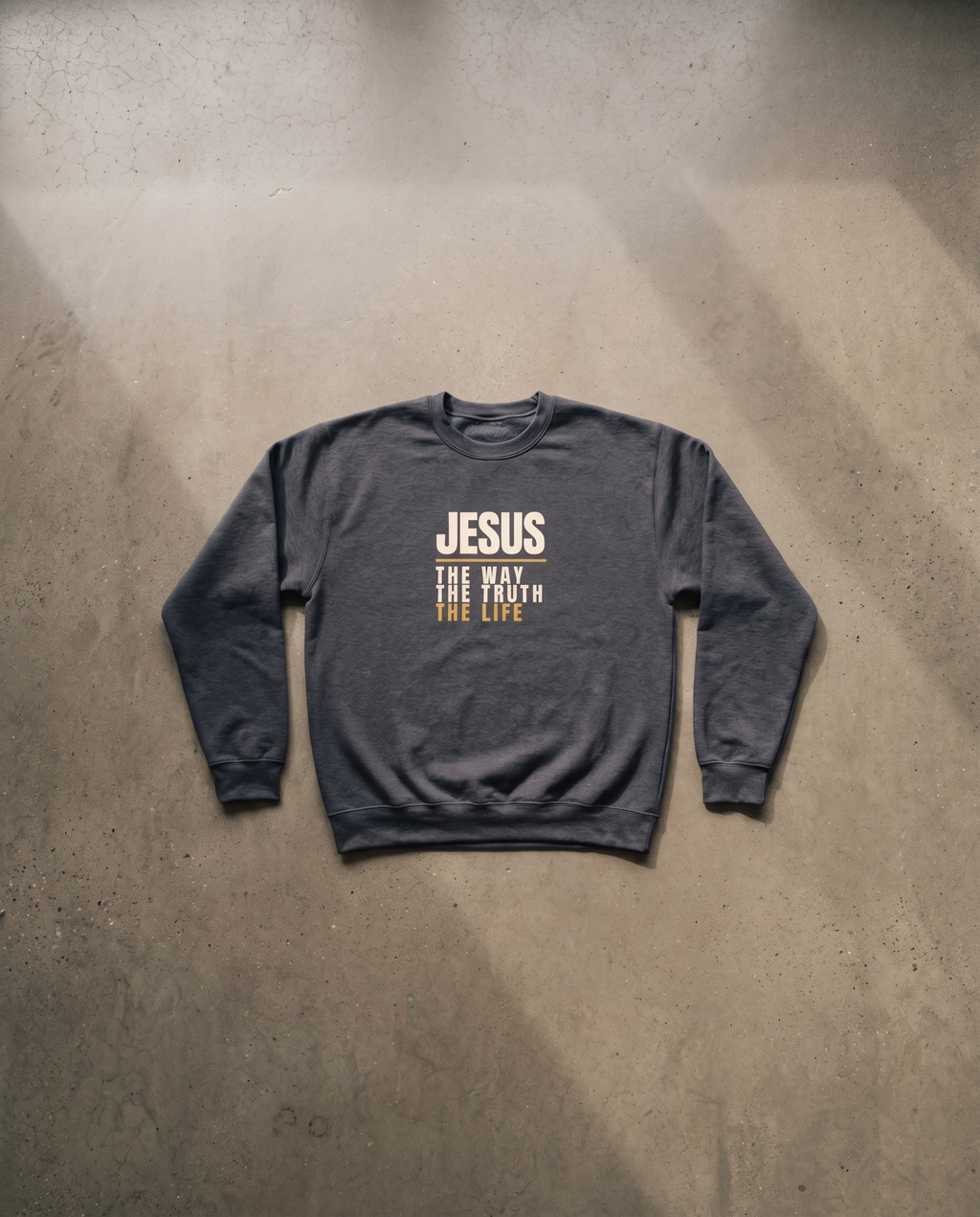 Jesus Crewneck Sweater — Gold Print